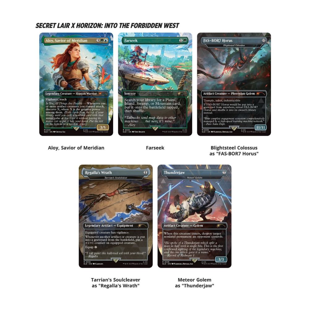 MTG Secret Lair: Horizon Zero Dawn Into The Forbidden West MTG Secret Lair: Horizon Zero Dawn Into The Forbidden West