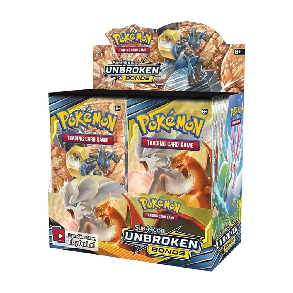 opening a sun and moon booster box Pokémon & Unbroken Bonds Put something on where? ( required ):only front side pokémon cards graded White AND black Liliana
