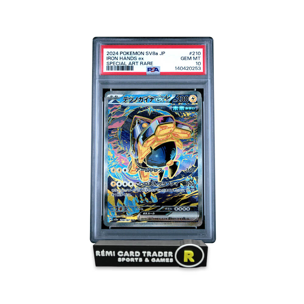 POKMON 2024 IRON HANDS ex (JAPANESE SV8a-TERASTAL FEST) #210 PSA GEM POKMON 2024 IRON HANDS ex (JAPANESE SV8a-TERASTAL FEST) #210 PSA GEM