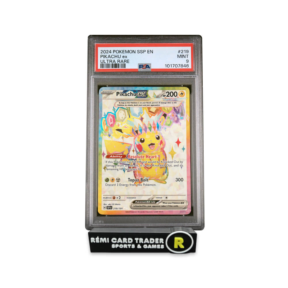 pokemon snorlax gold card POKÉMON 2024 PIKACHU ex (SURGING SPARKS) #219 PSA MINT 9
