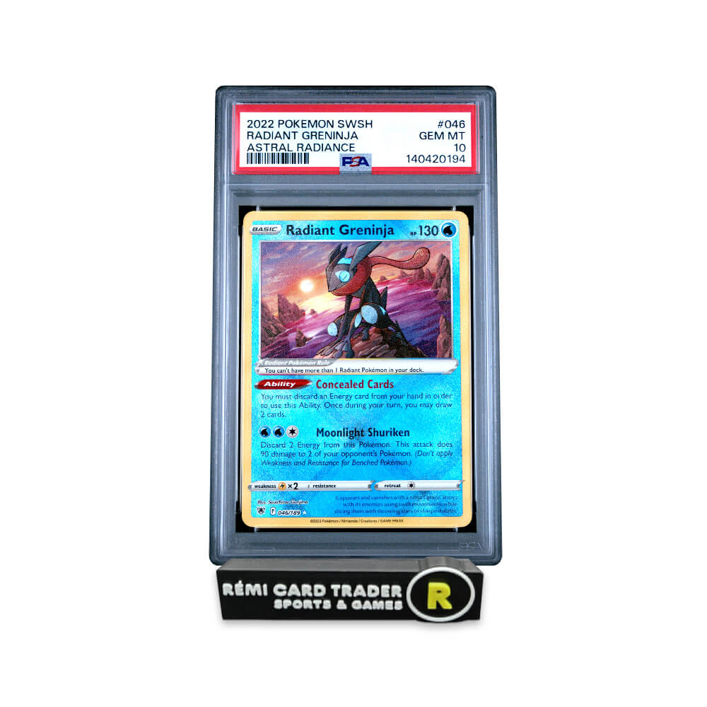 radiant greninja pokemon card POKÉMON 2022 RADIANT GRENINJA (ASTRAL RADIANCE) #046 PSA GEM MT 10