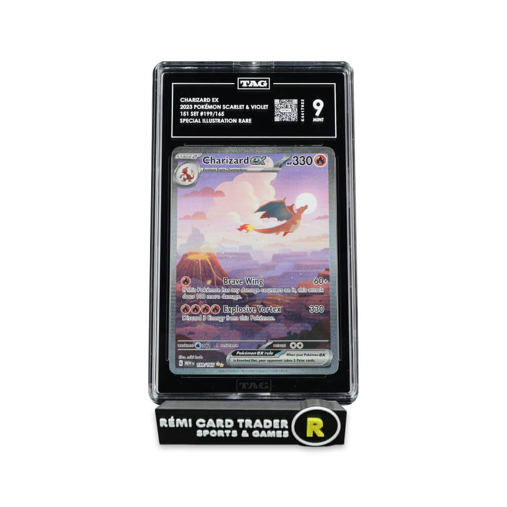 POKMON 2023 CHARIZARD EX (SCARLET & VIOLET 151 SET) #199 TAG MINT 9