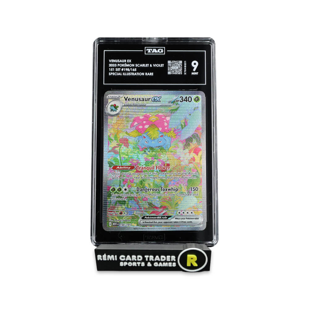 POKÉMON 2023 VENUSAUR EX (SCARLET & VIOLET 151 SET) #198 TAG MINT 9