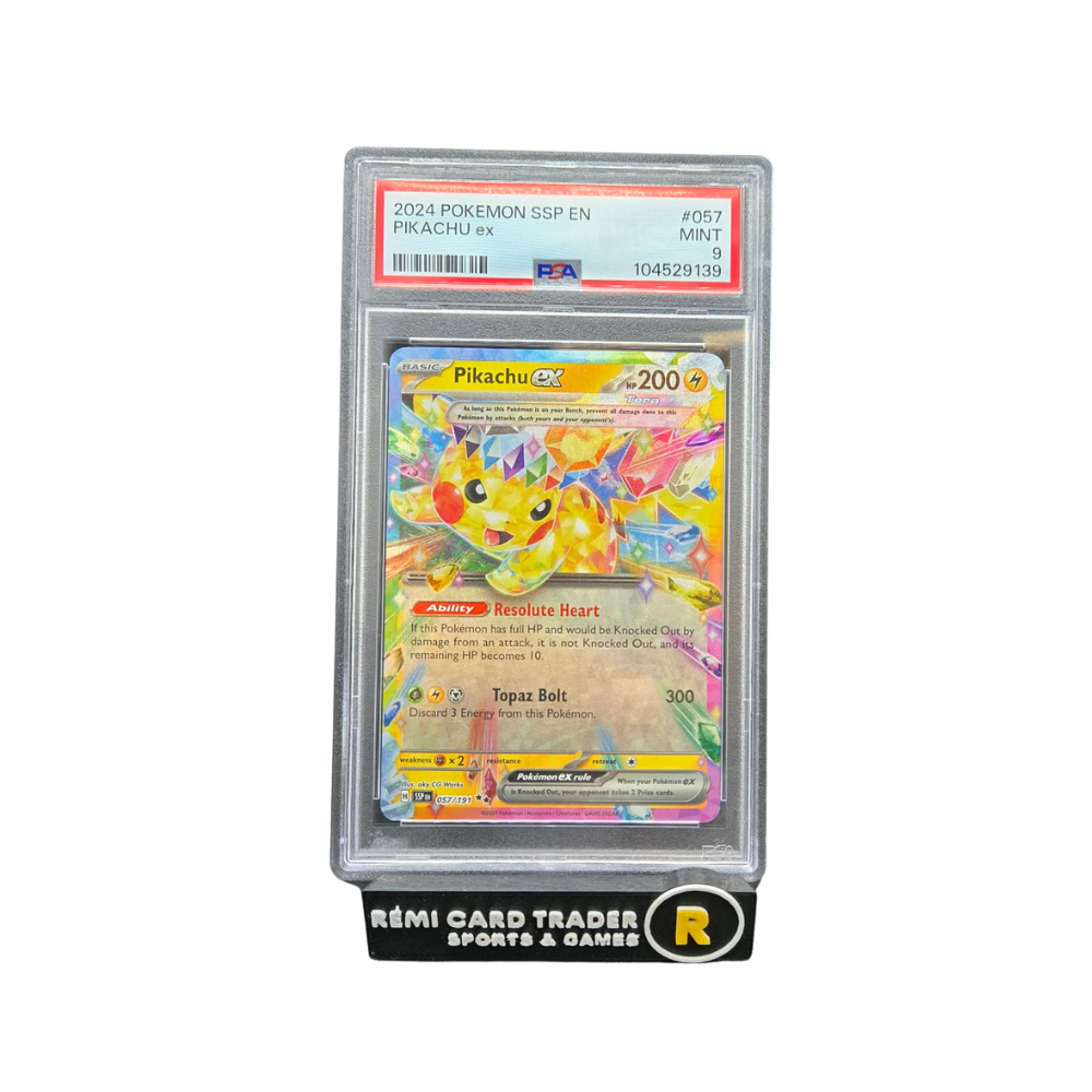 POKÉMON 2024 PIKACHU EX (SURGING SPARKS) #057 PSA MINT 9