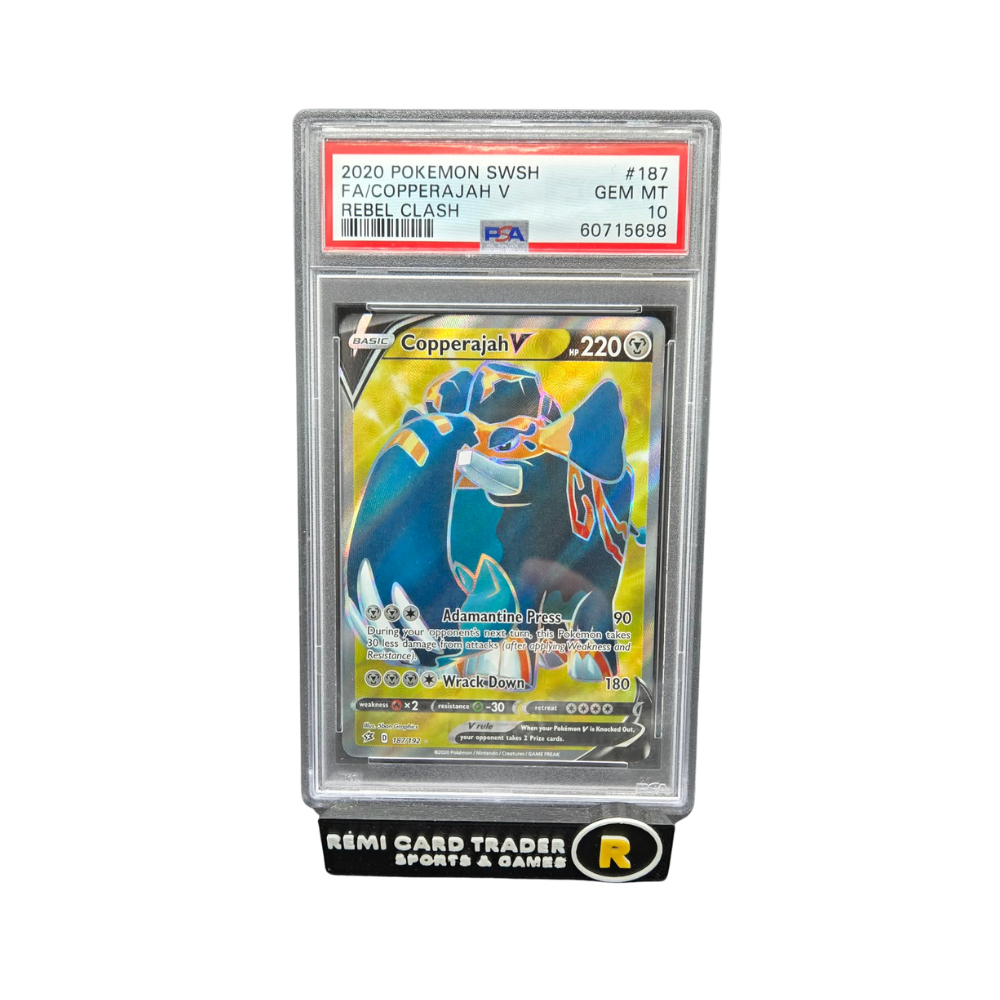 copperajah v pokemon card value POKÉMON 2020 COPPERAJAH V (REBEL CLASH) #187 PSA GEM MT 10