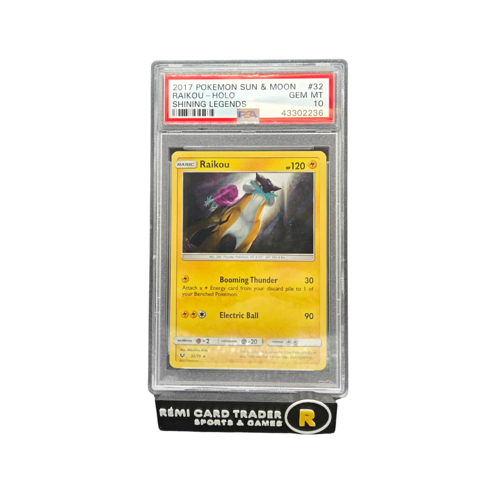 amazon pokemon card POKÉMON 2017 RAIKOU HOLO (SHINING LEGENDS) #32 PSA GEM MT 10