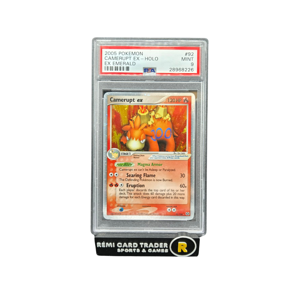 camerupt ex pokemon card value POKÉMON 2005 CAMERUPT EX (EX EMERALD) #92 PSA MINT 9