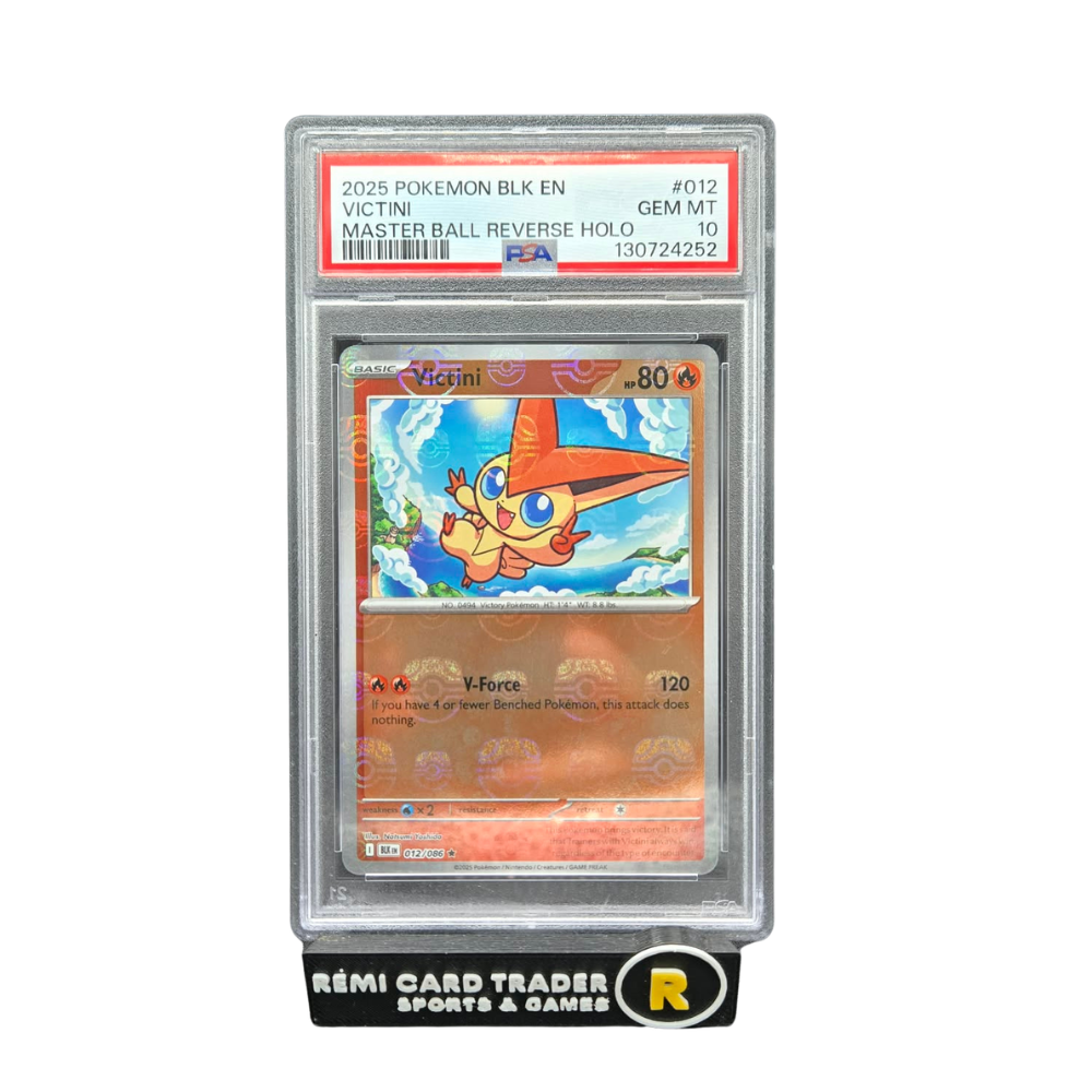 POKMON 2025 VICTINI MASTER BALL (BLACK BOLT) #012 PSA GEM MT 10 POKMON 2025 VICTINI MASTER BALL (BLACK BOLT) #012 PSA GEM MT 10