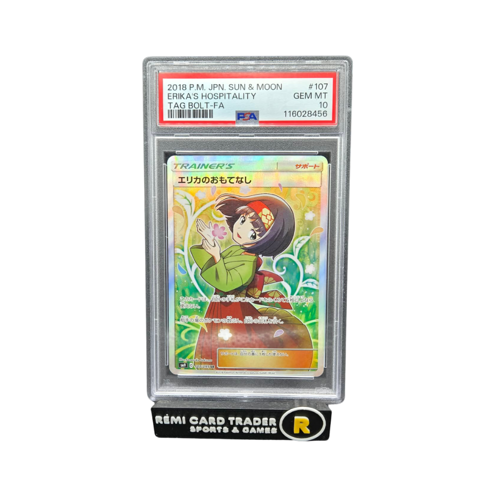 エリカの招待 #107 TAG BOLT GEM MT POKÉMON 2018 ERIKA'S HOSPITALITY (TAG BOLT-FA) #107 PSA GEM MT 10