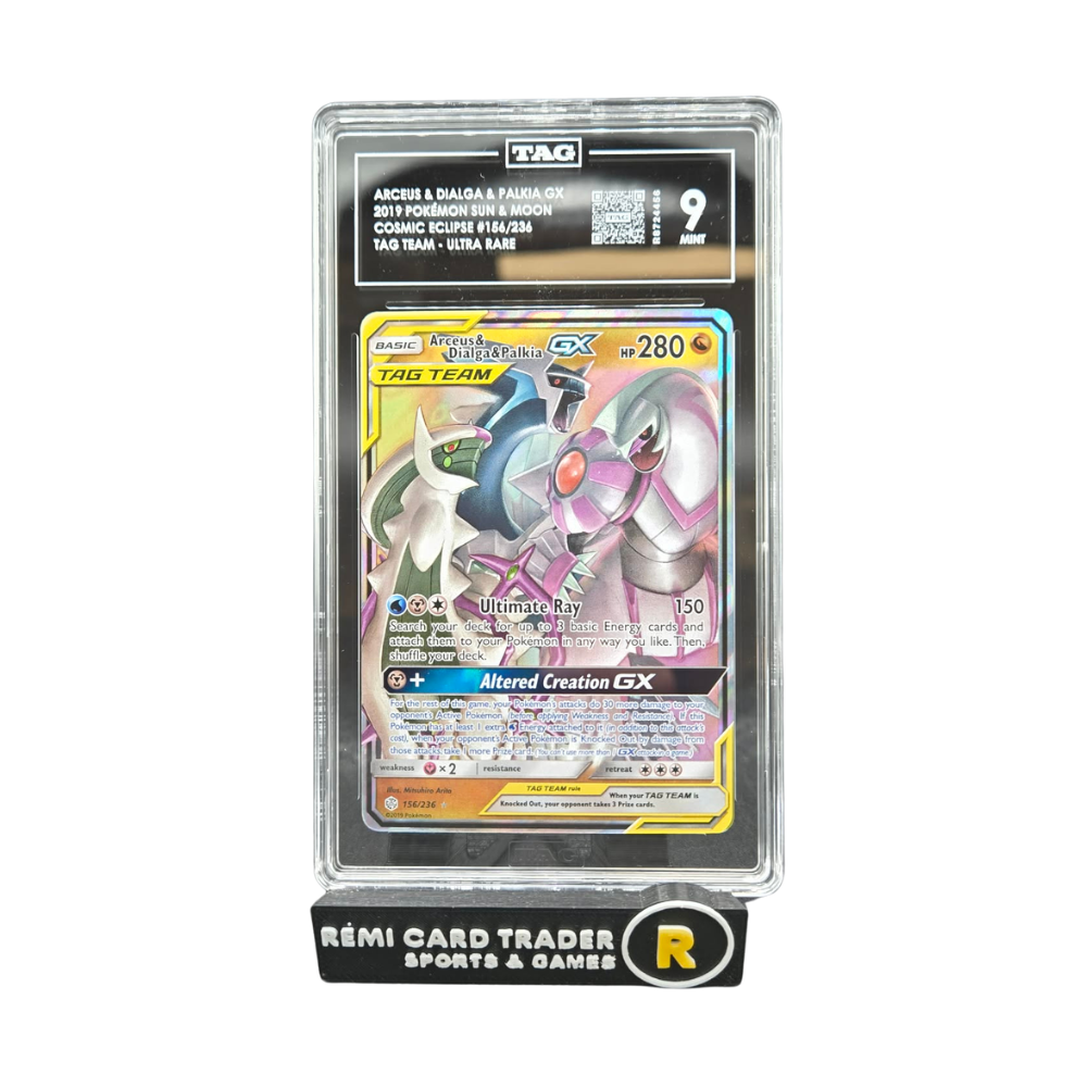 POKMON 2019 ARCEUS & DIALGA & PALKIA GX (COSMIC ECLIPSE) #156 TAG MIN POKMON 2019 ARCEUS & DIALGA & PALKIA GX (COSMIC ECLIPSE) #156 TAG MIN