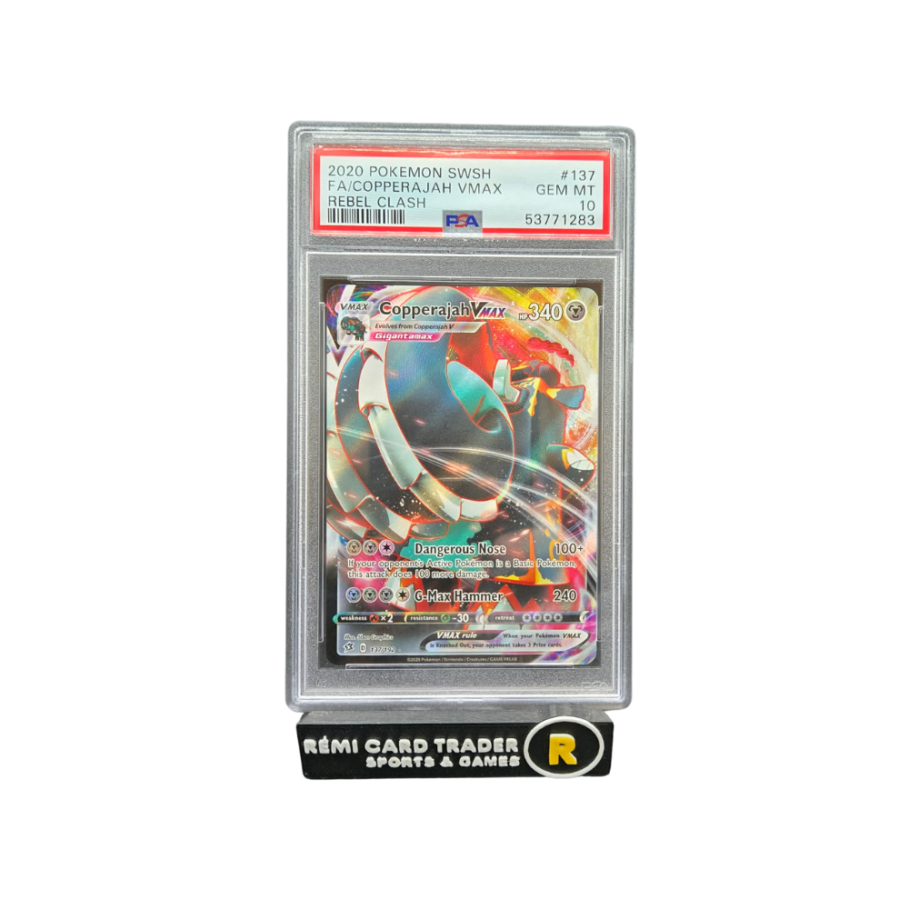 POKÉMON 2020 COPPERAJAH VMAX (REBEL CLASH) #137 PSA GEM MT 10