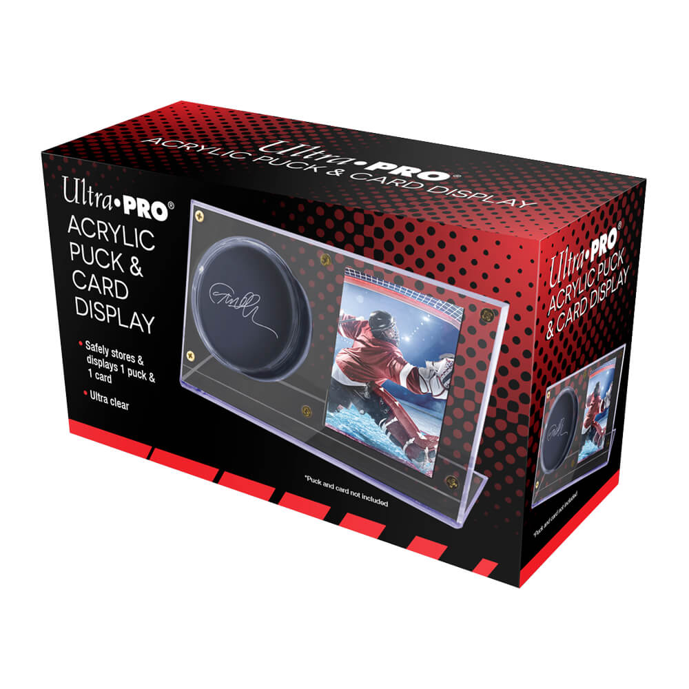hockey card and puck display case Ultra Pro Hockey Puck and Card Display Stand