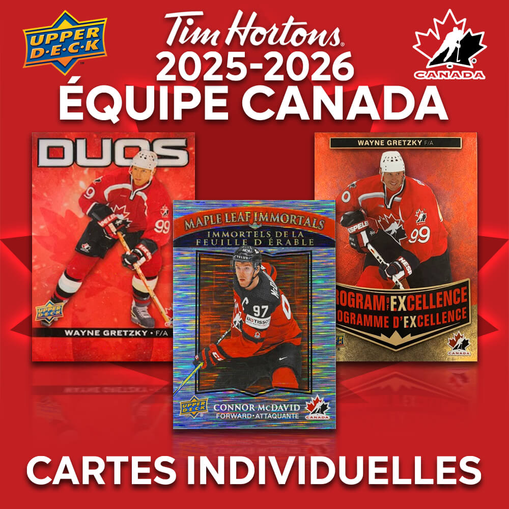 Cartes de Hockey Tim Hortons 2025-26 Équipe Canada
