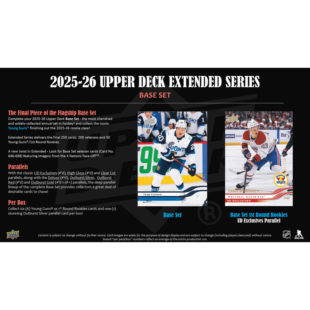 2025-26 Upper Deck Extended Series Hobby Box