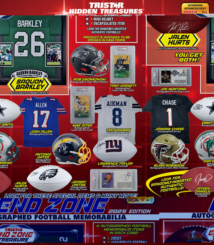 2025 Tristar Hidden Treasures Auto Football End zone Box