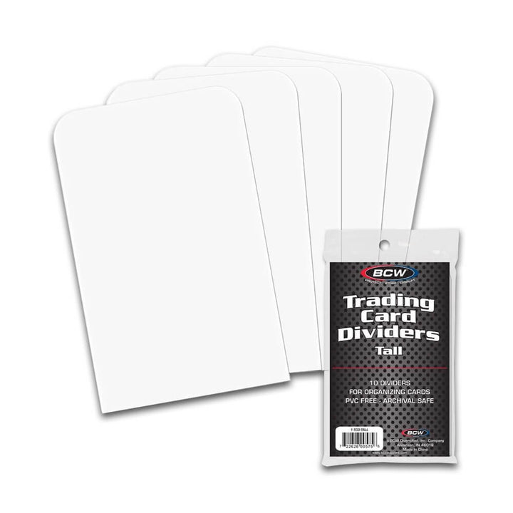 Dividers for trading cards