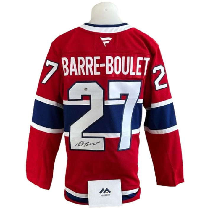 Chandail Officiel Autographié Fanatics Premium - Alex Barré-Boulet rouge