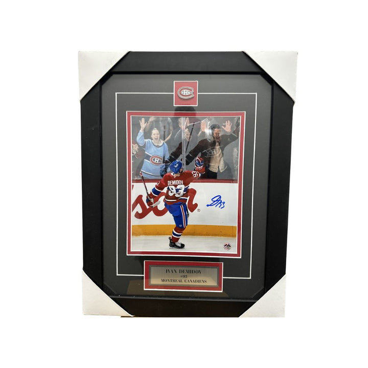 Cadre Photo De Hockey Autographié - Ivan Demidov (14 x 18)