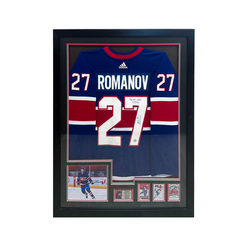 Cadre Jersey De Hockey Autographié - Alexander Romanov