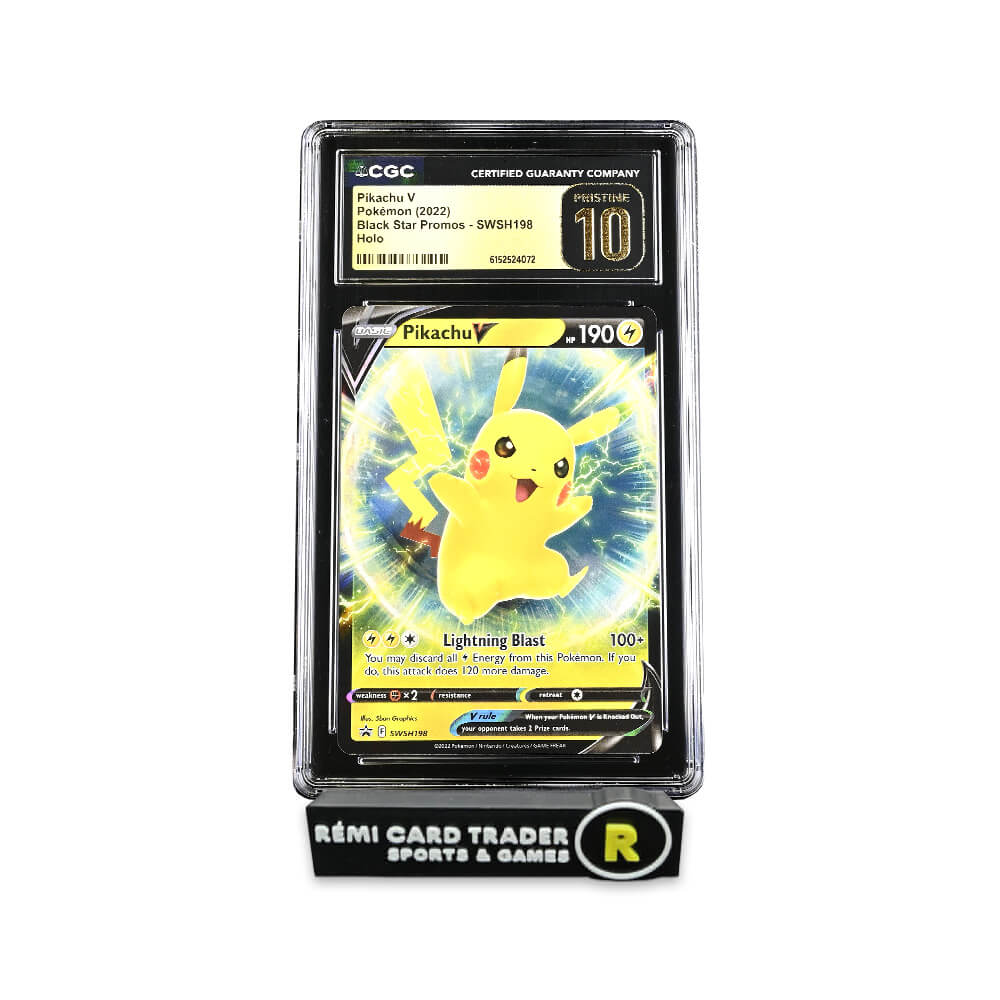 POKÉMON 2022 PIKACHU V (BLACK STAR PROMO) #SWSH198 CGC PRISTINE 10
