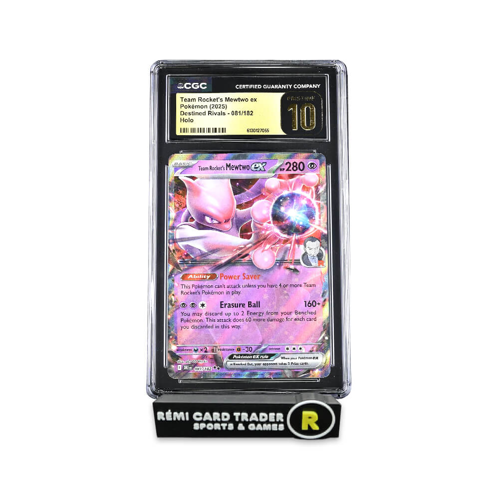 POKÉMON 2025 TEAM ROCKET'S MEWTWO EX (DESTINED RIVALS) #081 CGC PRISTINE 10