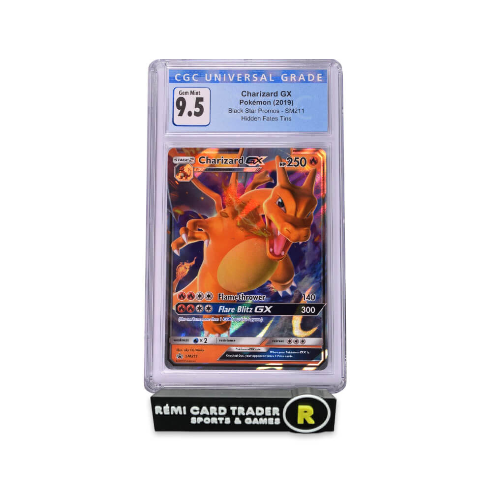 POKÉMON 2019 CHARIZARD GX (BLACK STAR PROMO) #SM211 CGC GEM MINT 9.5
