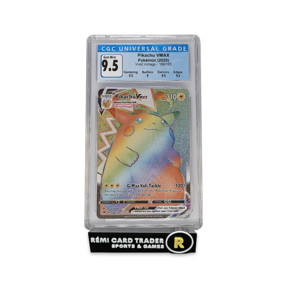 POKÉMON 2020 PIKACHU VMAX (VIVID VOLTAGE) #188 CGC GEM MINT 9.5