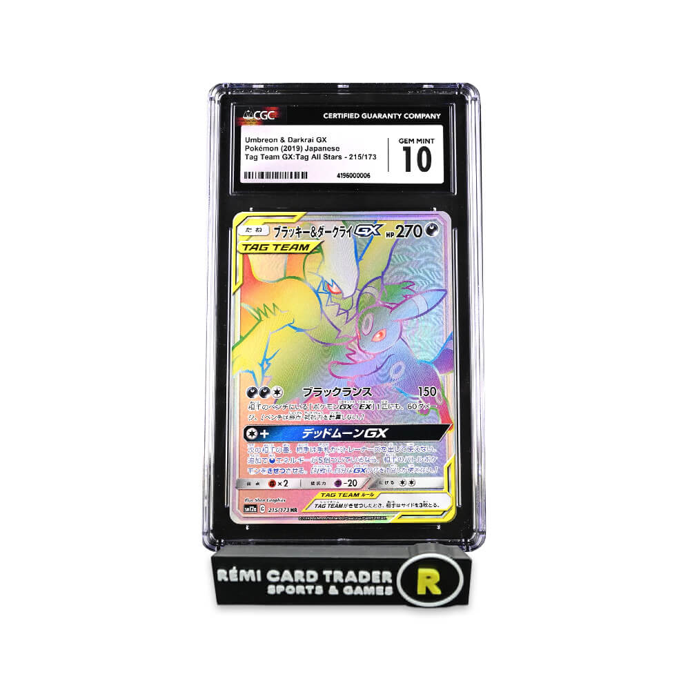 POKÉMON 2019 UMBREON & DARKRAI GX (TAG TEAM GX: TAG ALL STARS) #215 CGC GEM MINT 10