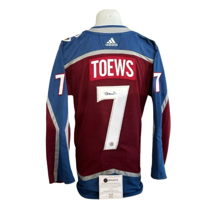 Chandail Officiel Autographié Adidas - Devon Toews bourgogne