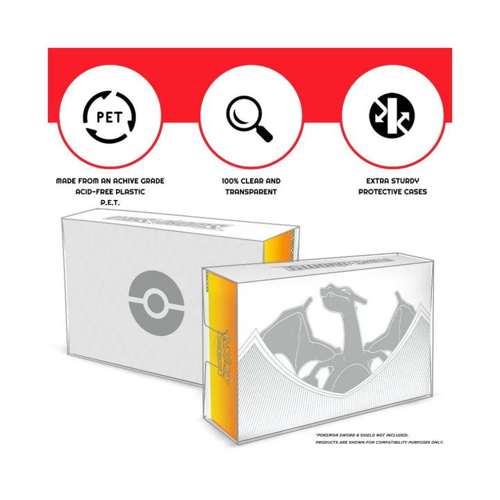 Protecteurs De Plastique Pour Charizard Ex EVORETRO (Paquet De 5)