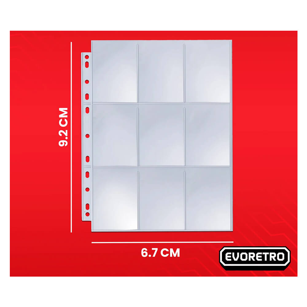 EVORETRO 9-pocket binder page for trading cards (100 sheets)