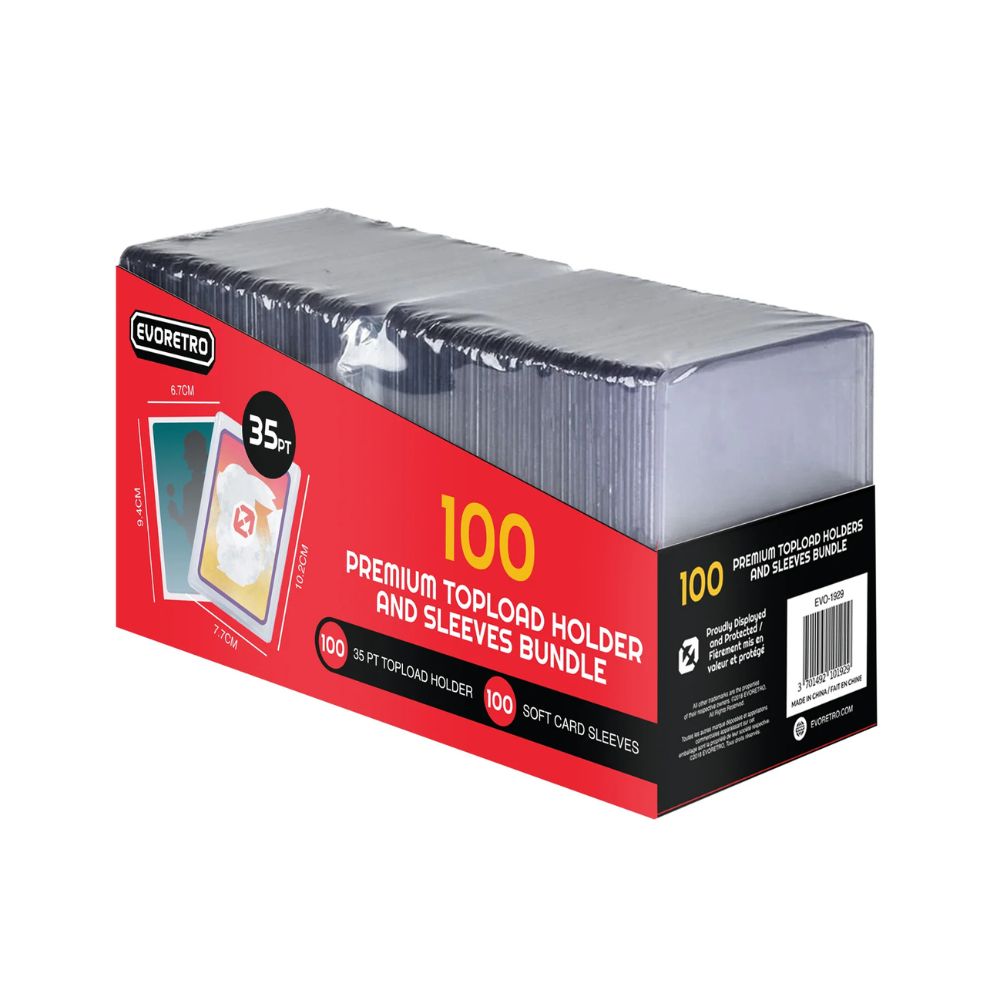 100 Ultra Pro 100pt Toploaders + 100 Sleeves  Protect Your Thick Jersey  Cards! Card Display Case