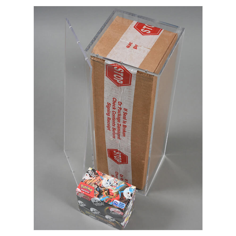 Protecteur Acrylique Transparent Avec Couvercle Magnétique - Evoretro - Pour Caisse de 6 Booster Box