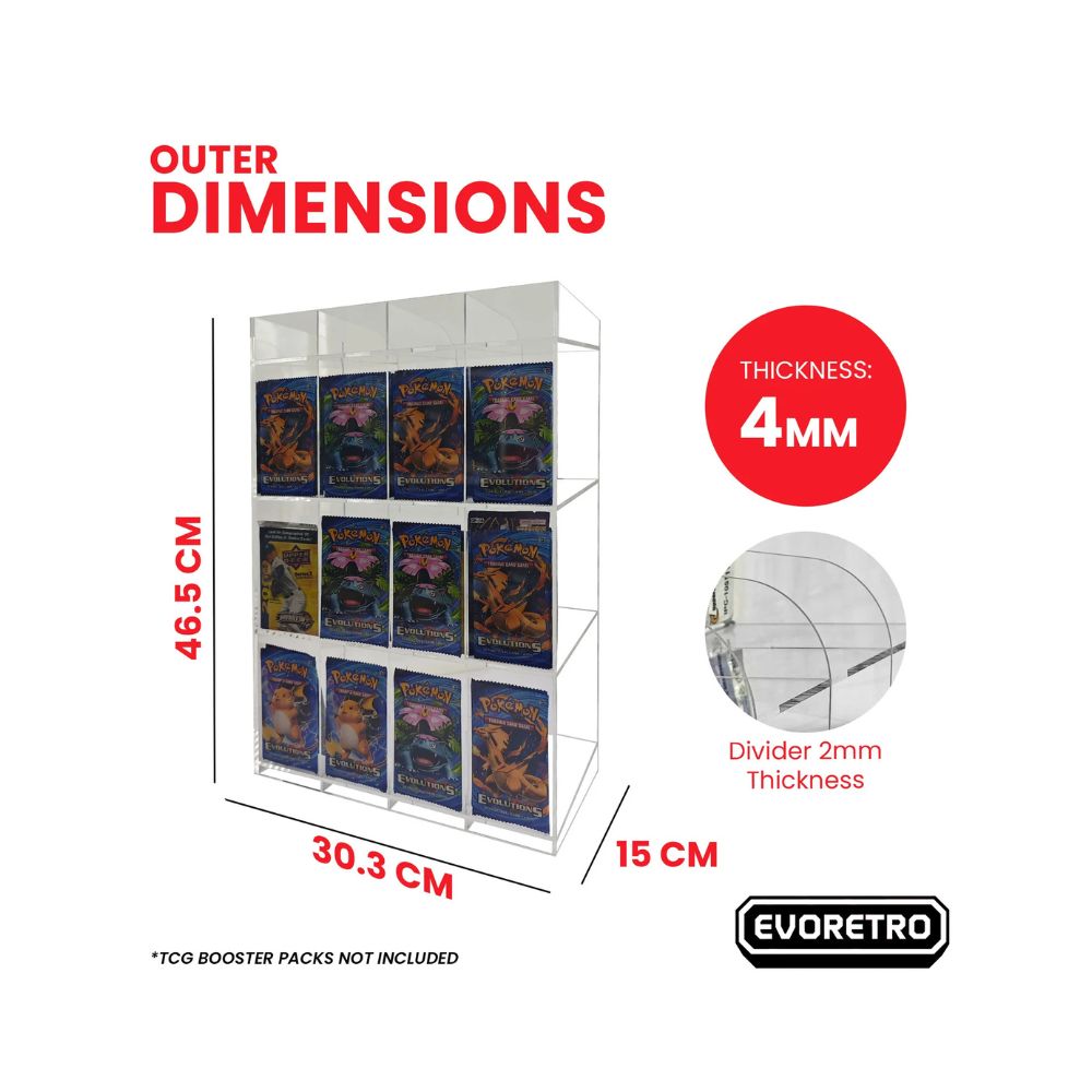 Présentoir Evoretro En Acrylique Pour Paquet - 12 Emplacements
