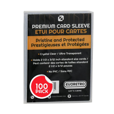 Sleeves premium EVORETRO pour cartes standard (paquet de 100)