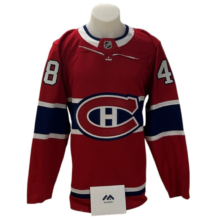 Chandail Officiel Autographié Fanatics Premium - Lane Hutson rouge