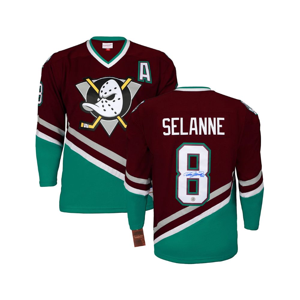 Chandail Officiel Autographié Retro Mitchell & Ness - Teemu Selanne