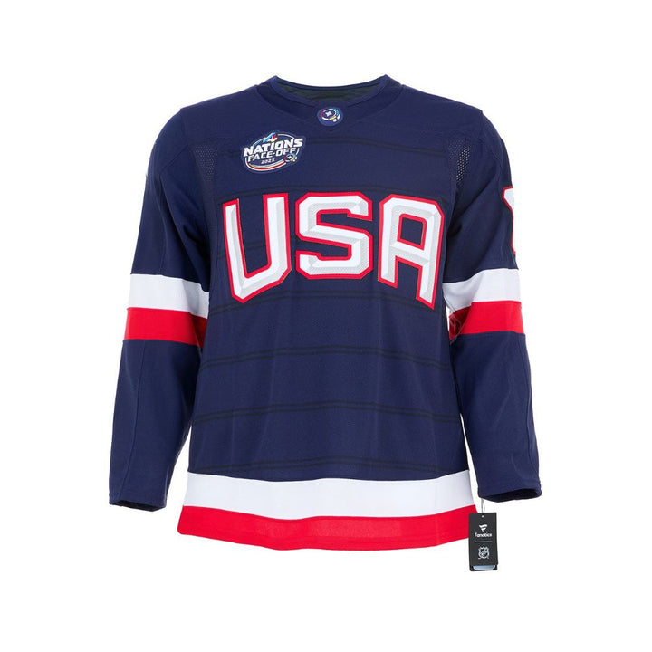 Chandail Officiel Autographié Fanatics Team USA - Jake Sanderson