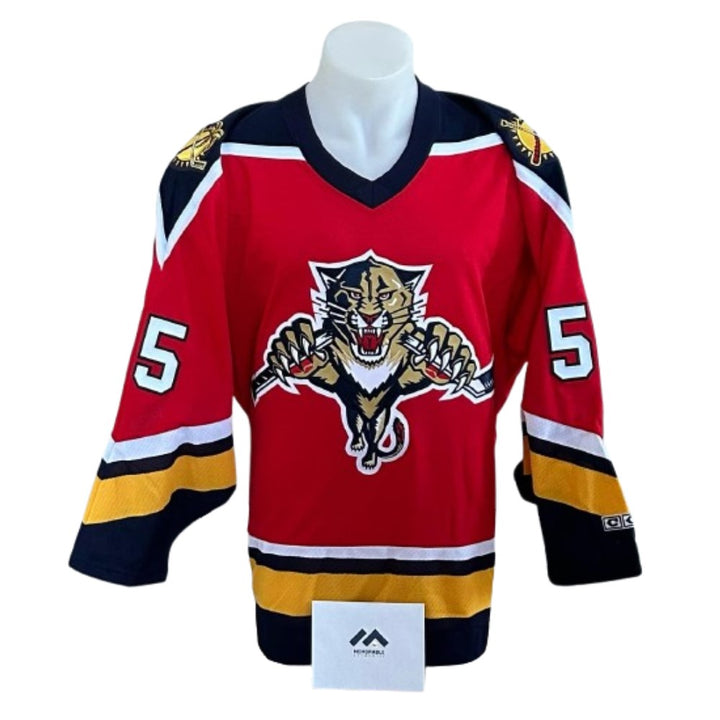 Chandail Officiel Autographié CCM - Ed Jovanovski rouge avec inscription