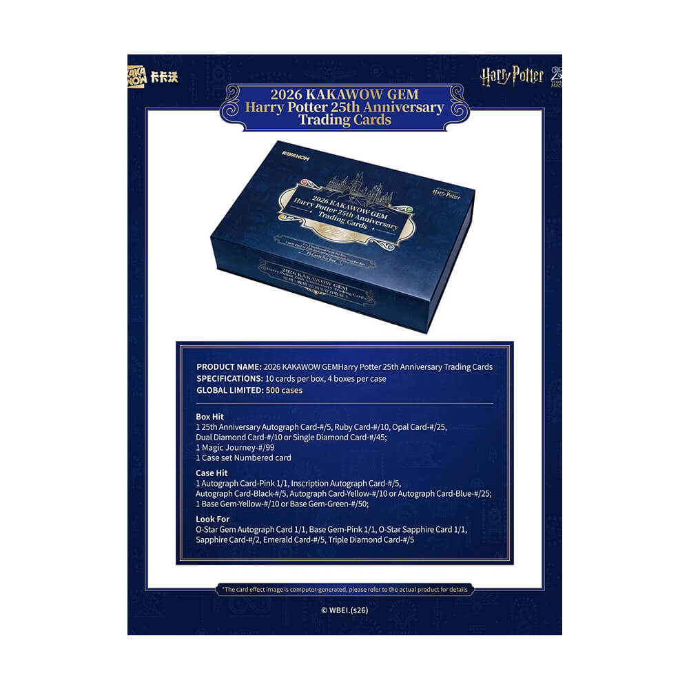 2026 Kakawow Gem - Harry Potter Collectible Cards - 25th Anniversary - Limited Edition Hobby Box