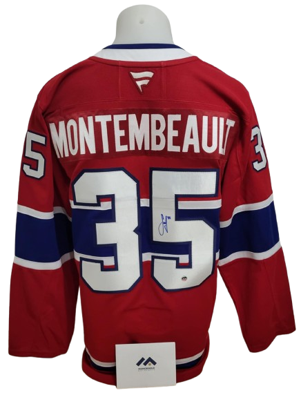 Chandail Officiel Autographié Fanatics Premium - Samuel Montembeault