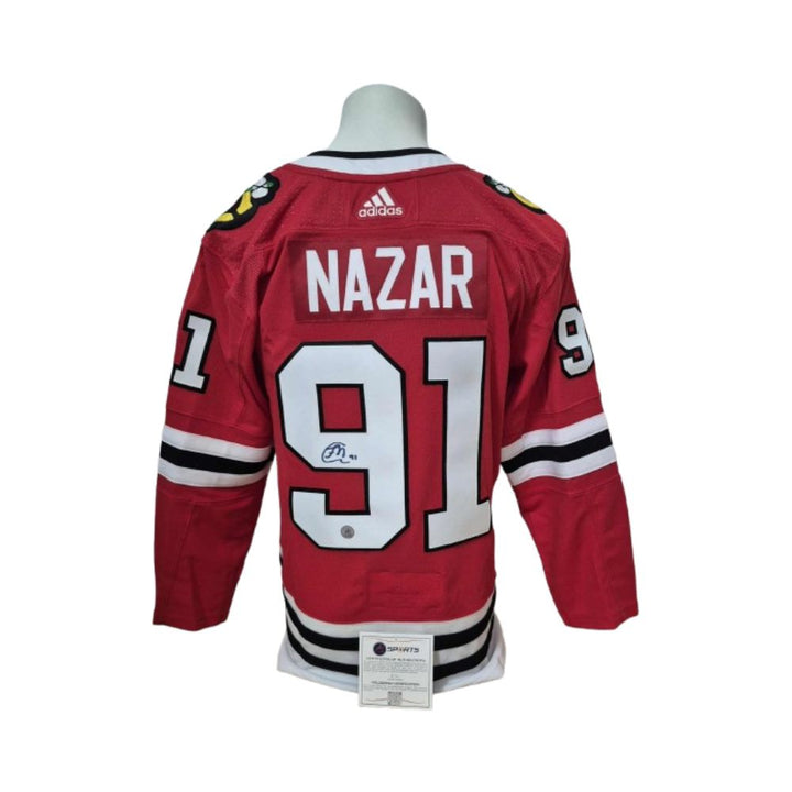 Chandail Officiel Autographié Adidas rookie - Frank Nazar rouge