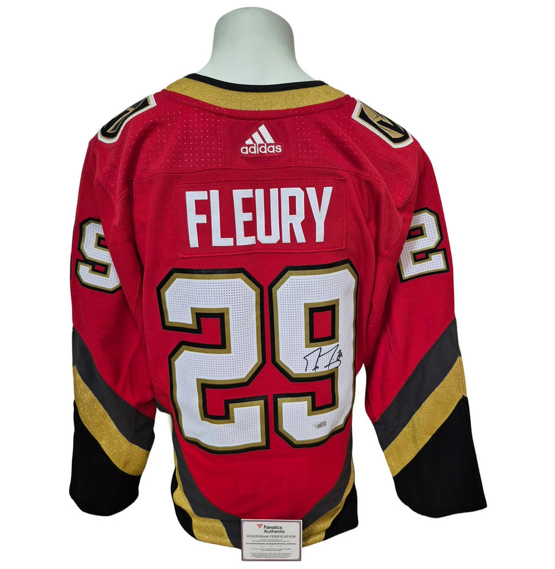 Chandail officiel Adidas signé - Marc-André Fleury 3e chandail rouge Fanatics coa