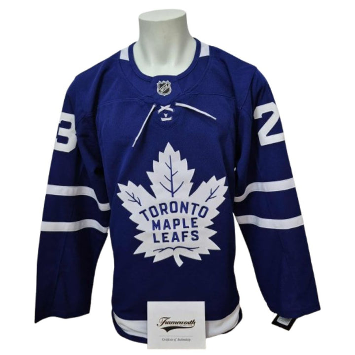 Chandail Officiel Autographié Fanatics Premium - Matthew Knies bleu