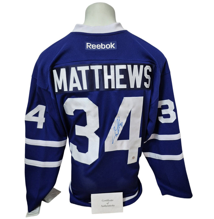 Chandail officiel Reebok signé - Auston Matthews domicile Frameworth coa
