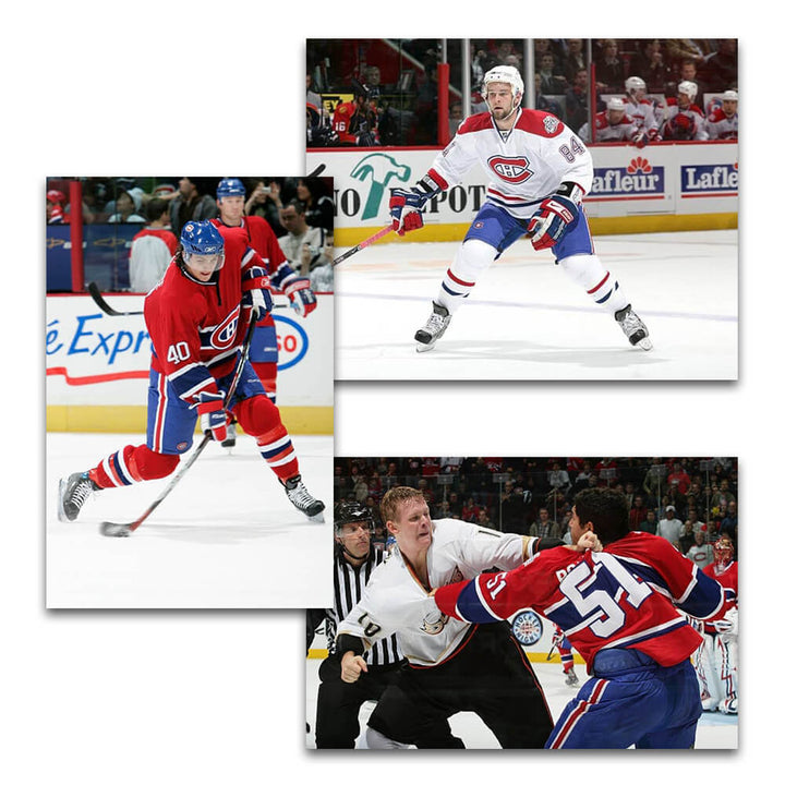 3 Autographed Photos by Lapierre - Latendresse - Bouillon - Canadiens