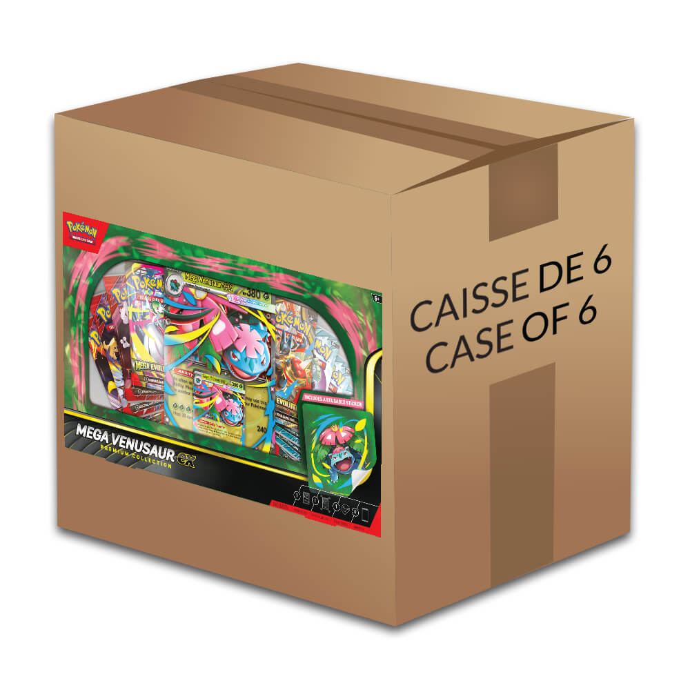 Pokémon Mega Venusaur Ex Premium Collection - Caisse Scellée de 6