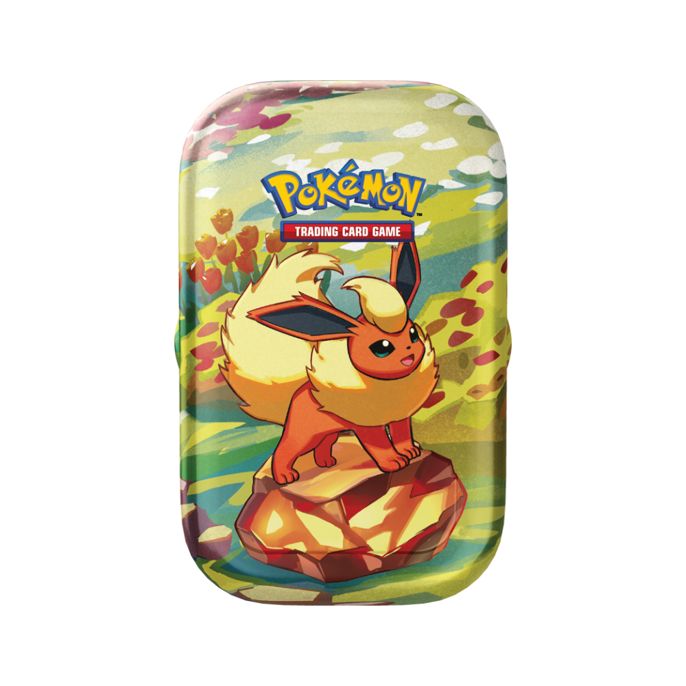 Pokémon Scarlet & Violet Prismatic Evolutions Mini Tin Display