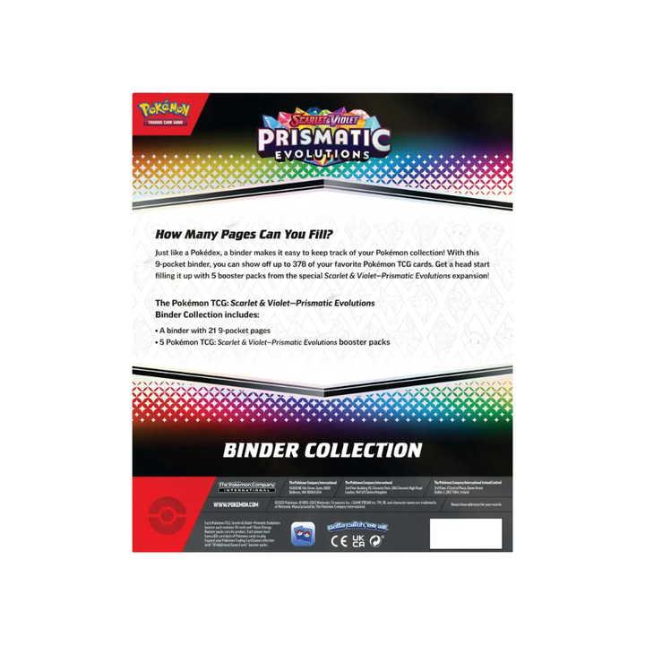 Pokémon Scarlet & Violet Prismatic Evolutions Binder Collection