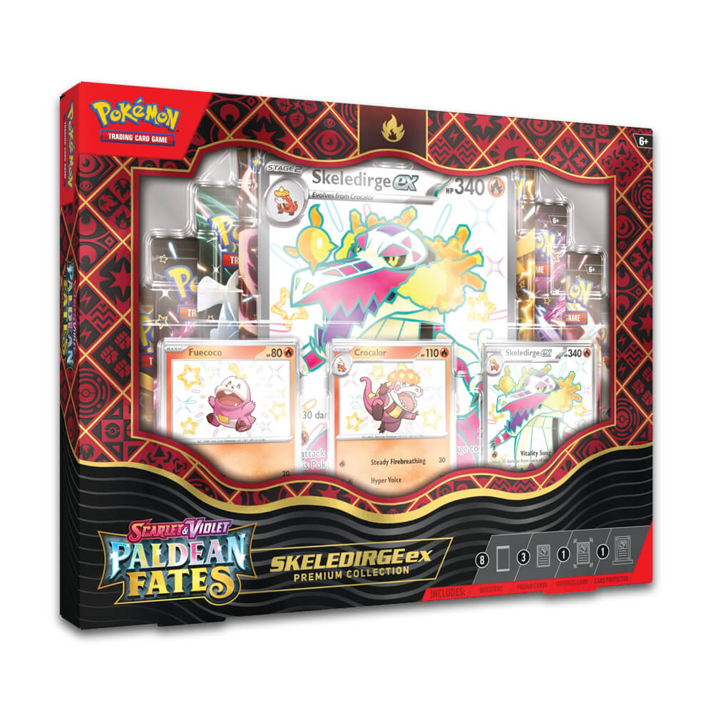 Pre-Order Pokémon Scarlet & Violet Paldean Fates EX Premium Collection - Skeledirge